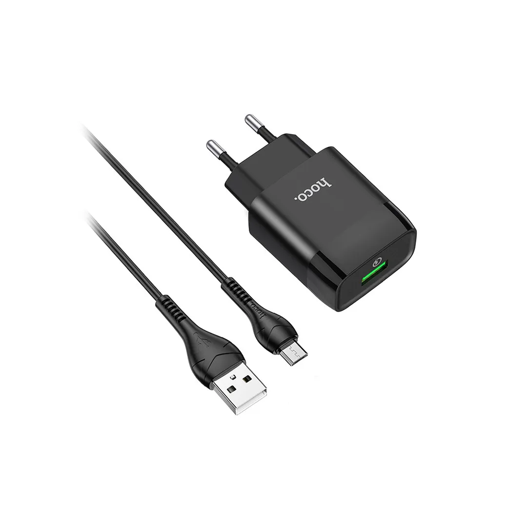 barish.ir-HOCO-C72Q-18W-Charger-With-Micro-USB-Cable-4