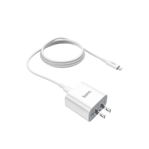 شارژر دیواری 20 واتی هوکو مدل C76 Plus به همراه کابل لایتنینگ - Image 3