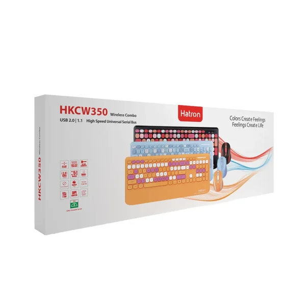 موس و کیبورد بی سیم هترون مدل HKCW350 - Image 6