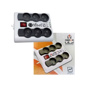 محافظ برق 6 خانه اُمگا مدل P6000 طول 1.5 متر