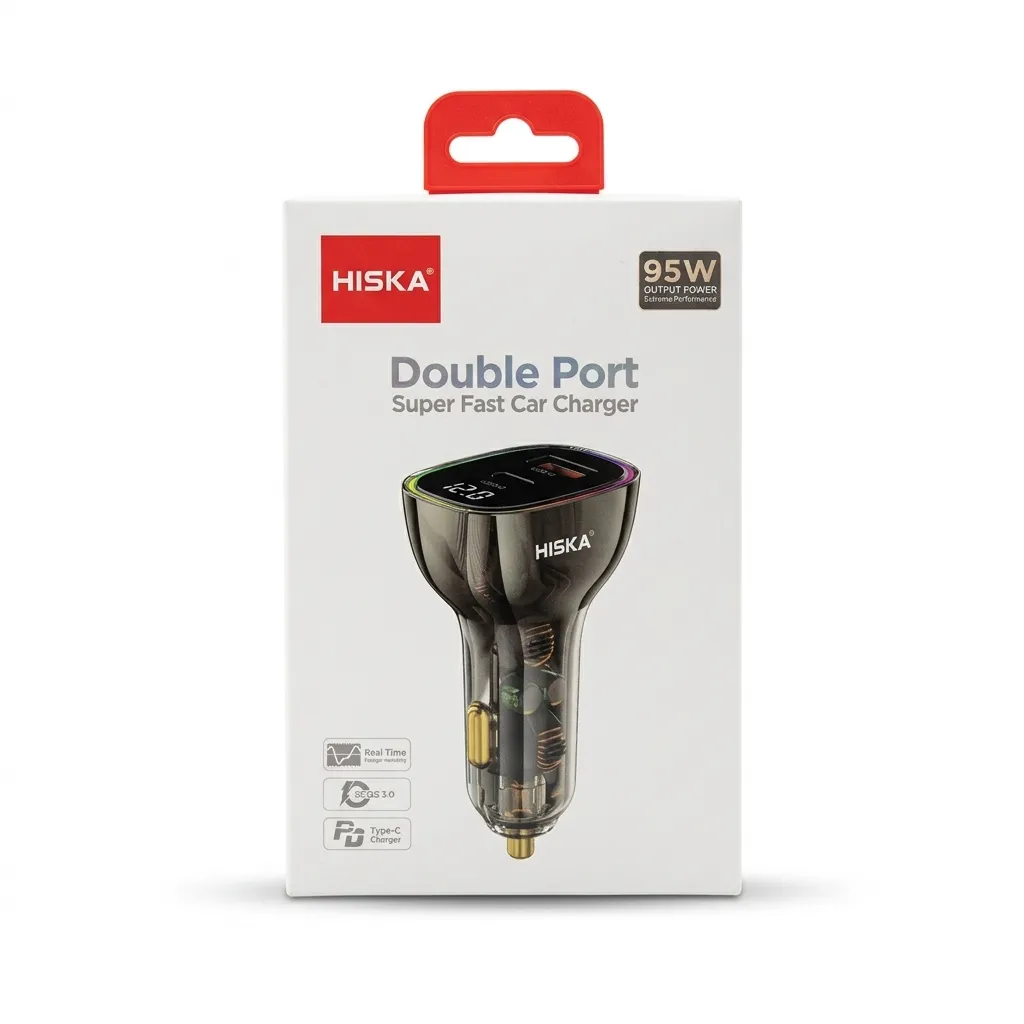 شارژر فندکی 95 وات فست شارژ هیسکا مدل HCC-326