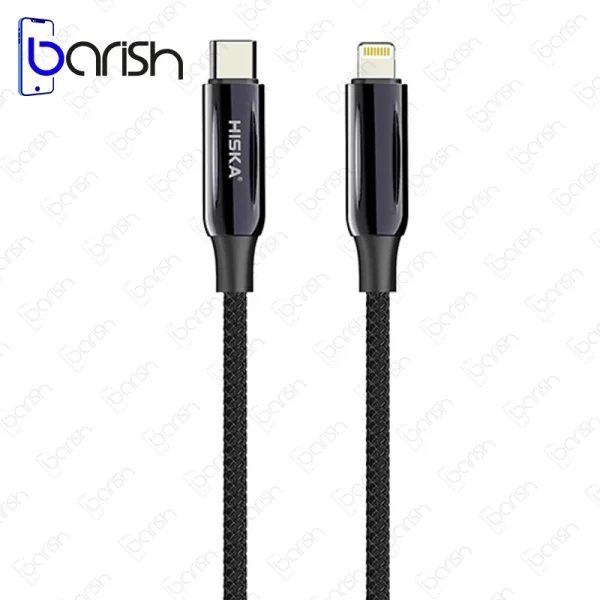 کابل شارژ و دیتا 27 وات تایپ سی به لایتنینگ هیسکا مدل LX-16CL