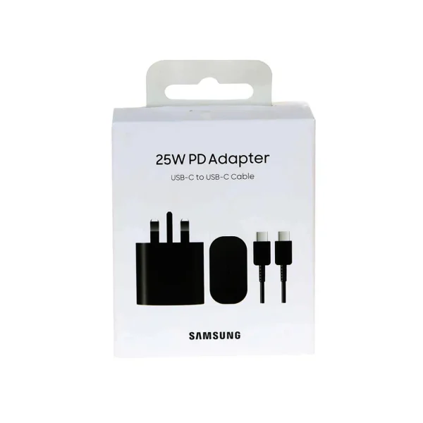 شارژر دیواری 25W سه پین سامسونگ EP-TA800 (اورجیـنال) همراه با کابل