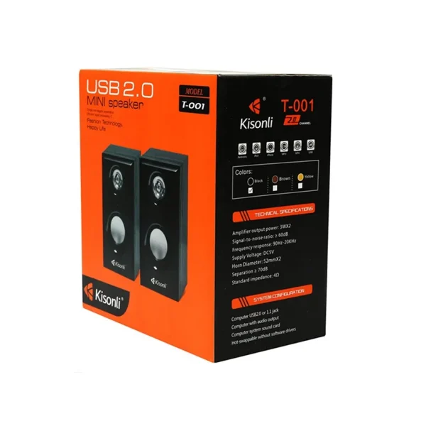 اسپیکر دو تکه لپتاپی کیسونلی مدل T-001 - Image 5