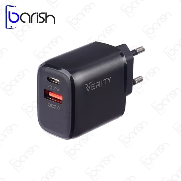 شارژر دیواری وریتی مدل PD+QC3.0 AP2126 33W به همراه کابل Type-C - Image 2