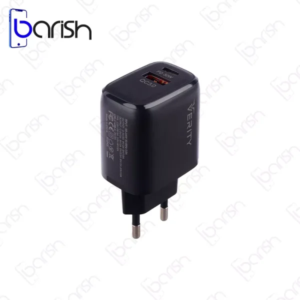 شارژر دیواری وریتی مدل PD+QC3.0 AP2126 33W به همراه کابل Type-C - Image 3