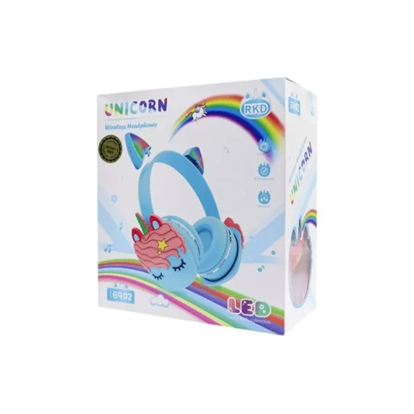 هدفون بلوتوثی RGB فانتزی طرح یونی کورن مدل 6902
