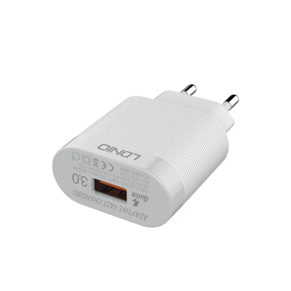شارژر دیواری 18 واتی الدینیو مدل A303Q به همراه کابل میکرو USB