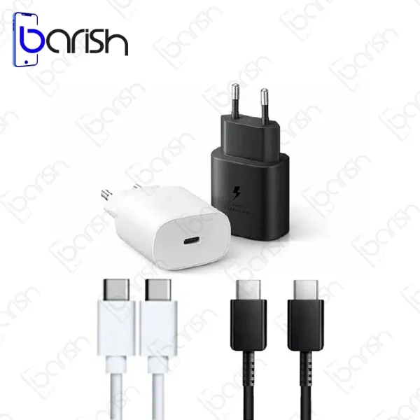 شارژر دیواری 25W دو پین سامسونگ EP-TA800 (اورجیـنال) همراه با کابل