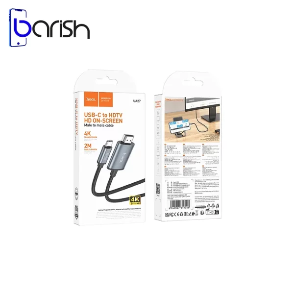 کابل تبدیل Type-C به HDMI هوکو مدل UA27