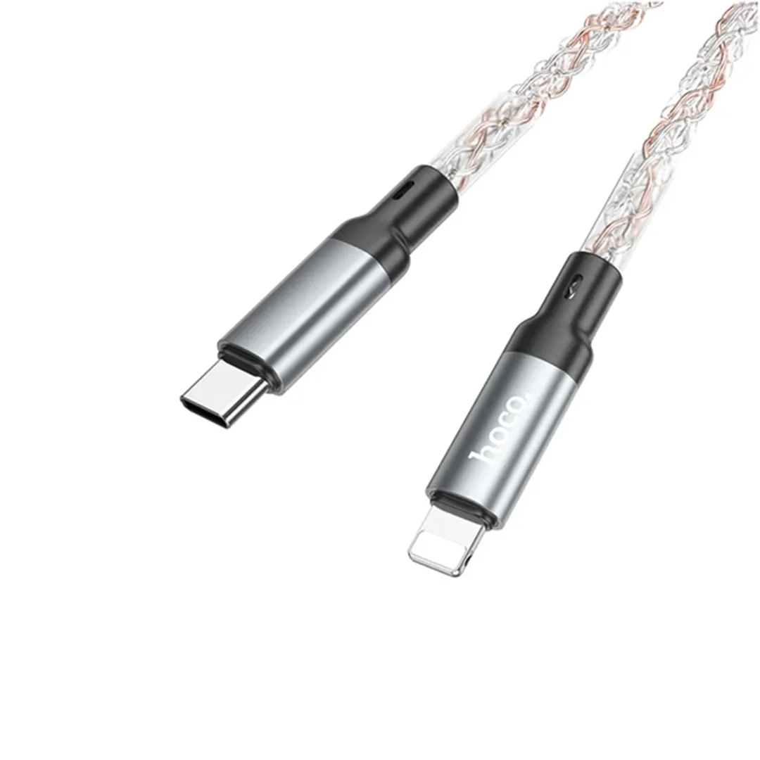 کابل دیتا و شارژ تایپ سی به لایتنینگ هوکو مدل U112