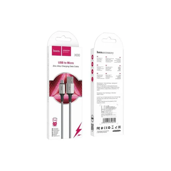 کابل دیتا و شارژ میکرو هوکو مدل X66