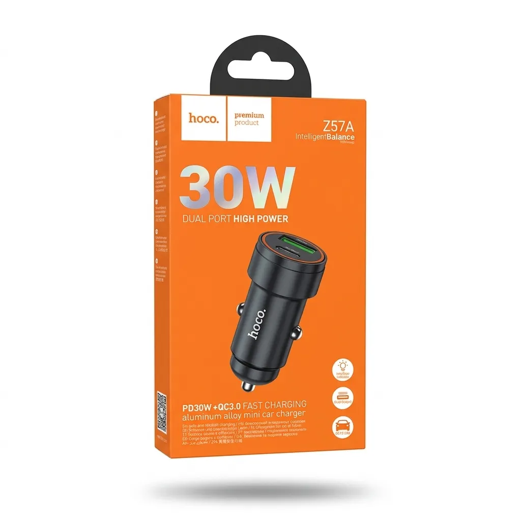 شارژر فندکی 30 وات هوکو مدل Z57A