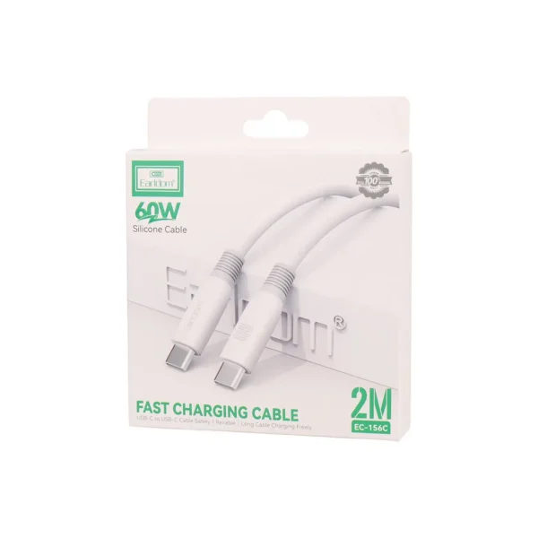 کابل شارژ 60 وات دو سر Type-C ارلدوم مدل EC-156C
