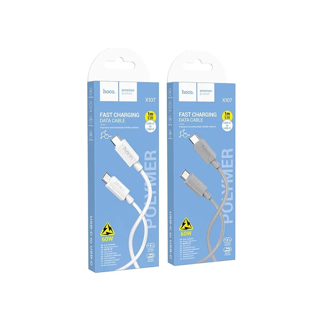 کابل دیتا و شارژ دو سر تایپ سی هوکو مدل X107