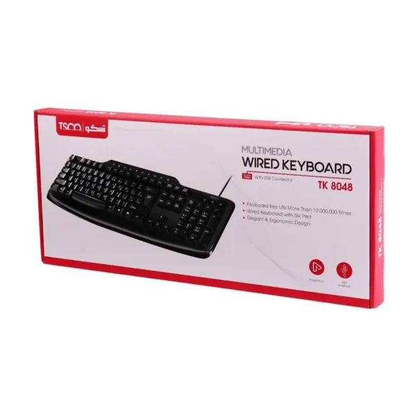 کیبورد سیمی تسکو مدل TK8048