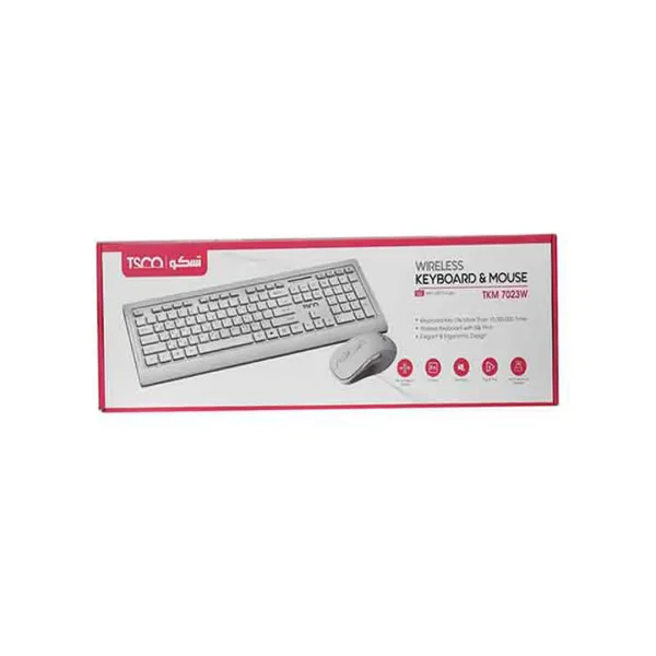 کیبورد و موس سیمی تسکو مدل TKM 7023W