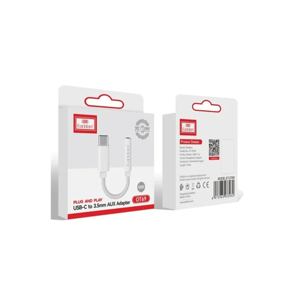 کابل تبدیل تایپ سی به جک 3.5mm ارلدام مدل OT69