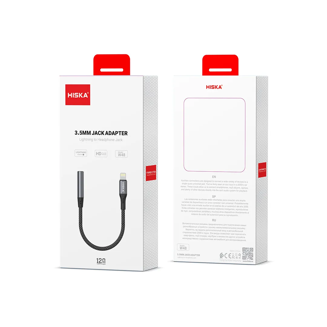 تبدیل لایتنینگ به جک 3.5 میلیمتری هیسکا مدل W48