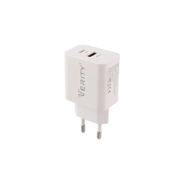 شارژر دیواری وریتی مدل PD+QC3.0 AP2129 20W به همراه کابل Type-C