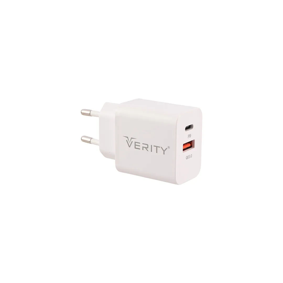 شارژر دیواری وریتی مدل PD+QC3.0 AP2129 20W به همراه کابل Type-C