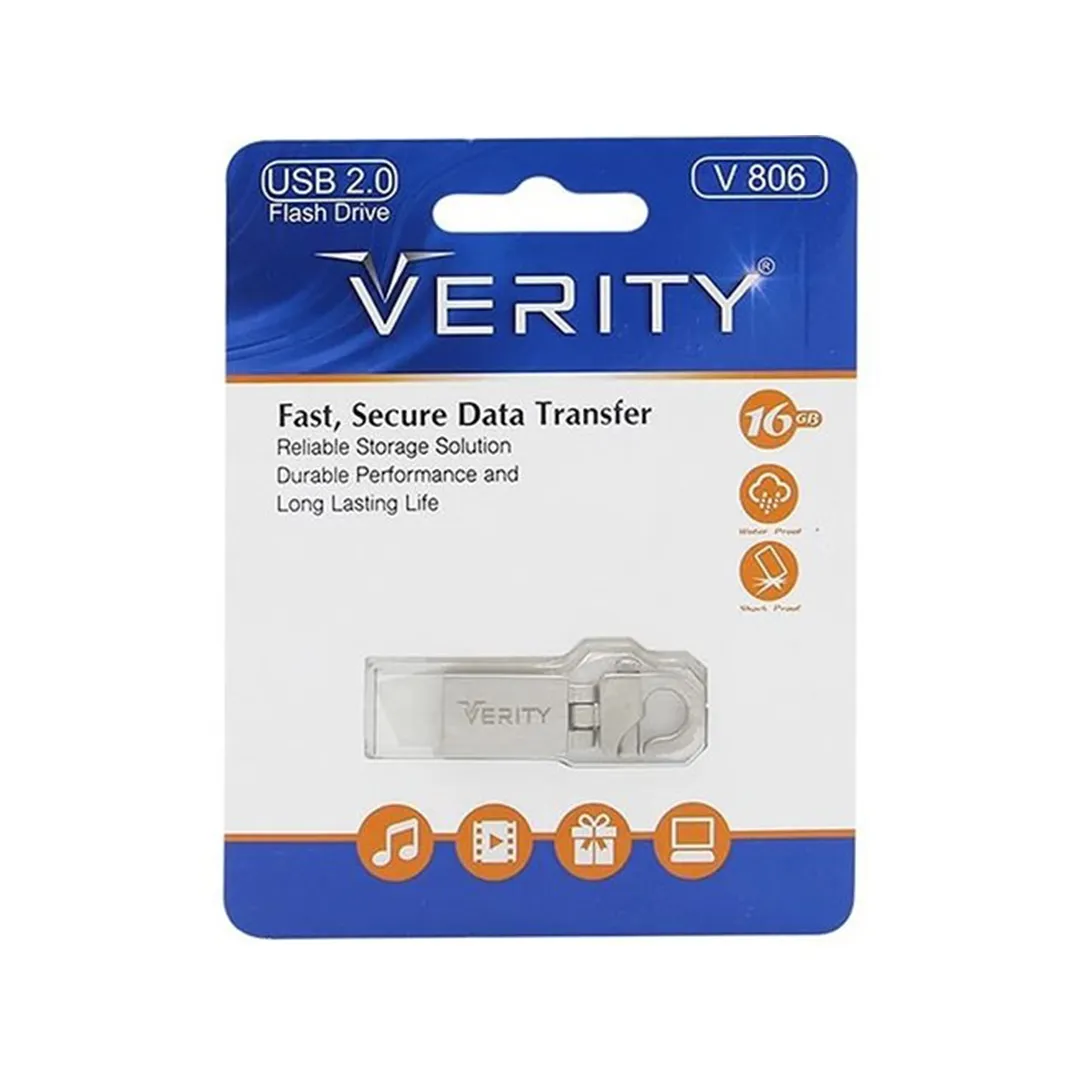 فلش مموری وریتی مدل V806 ظرفیت 16 گیگابایت USB2.0