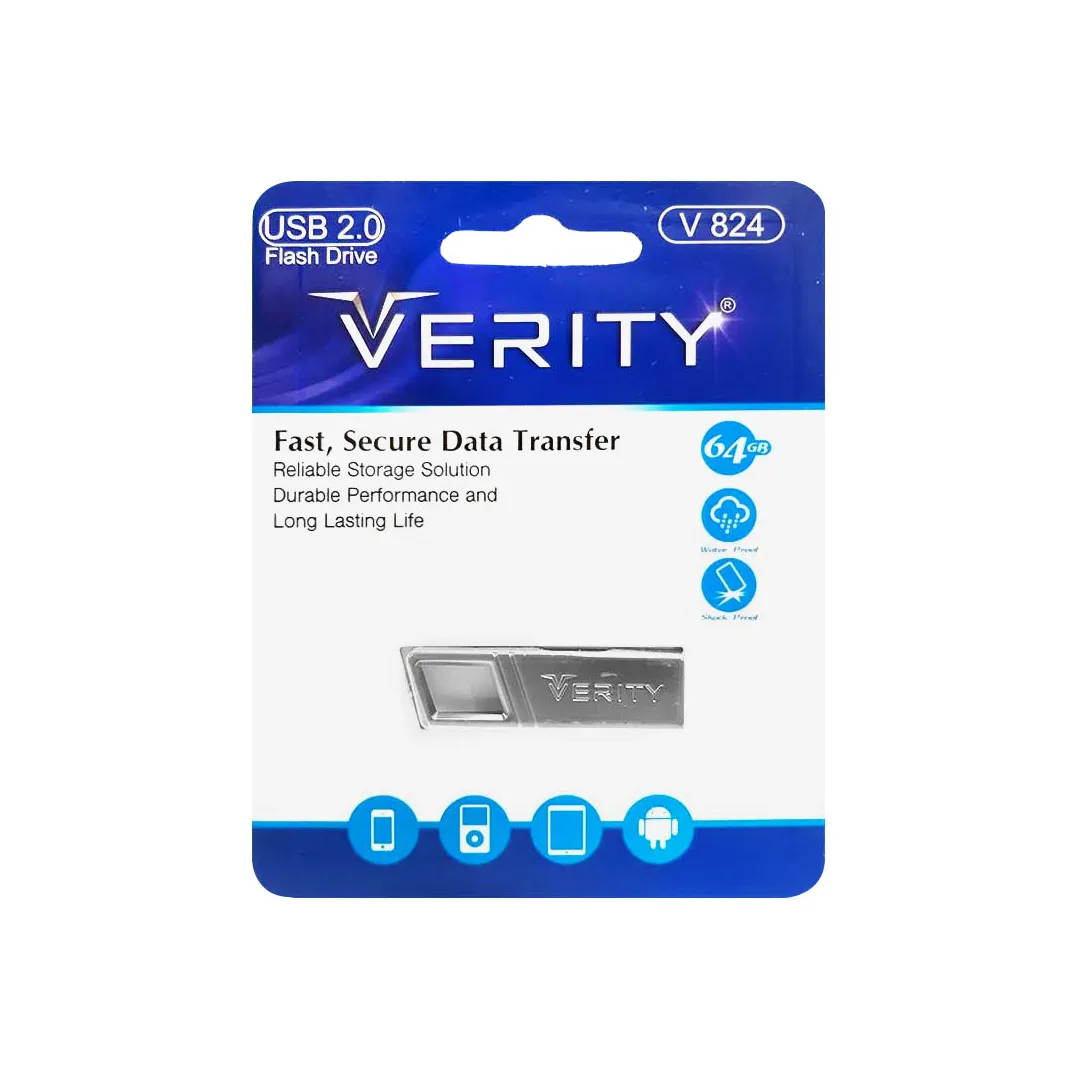 فلش مموری وریتی مدل V824 ظرفیت 64 گیگابایت USB2.0