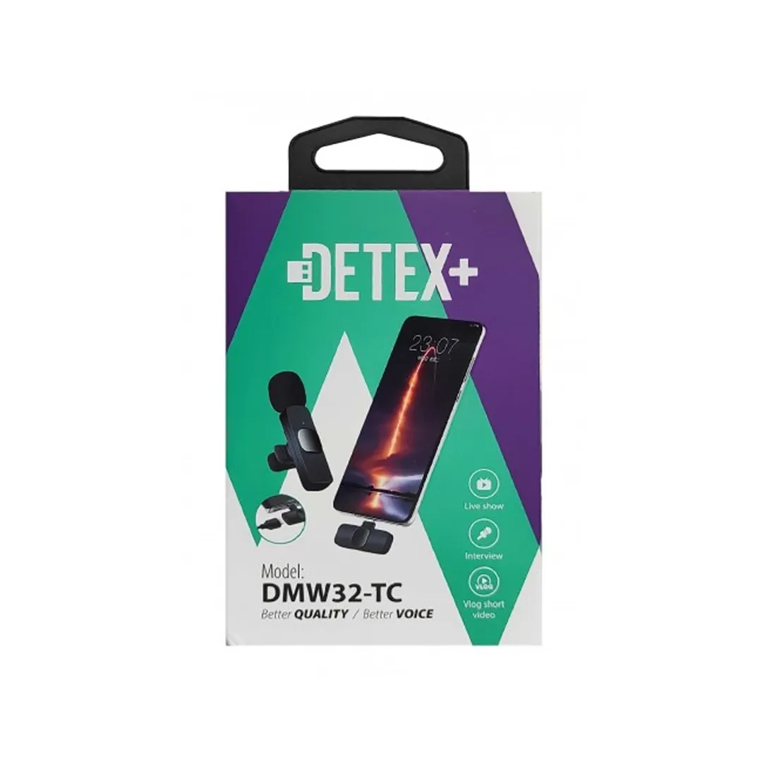 میکروفن یقه ای بی سیم دتکس پلاس مدل DMW32
