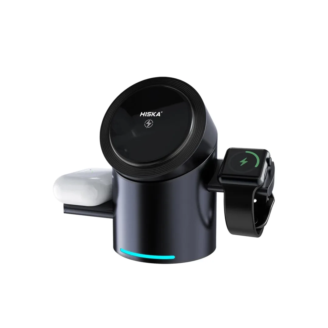 پایه نگهدارنده و شارژر بی سیم گوشی موبایل هیسکا مدل HR-16
