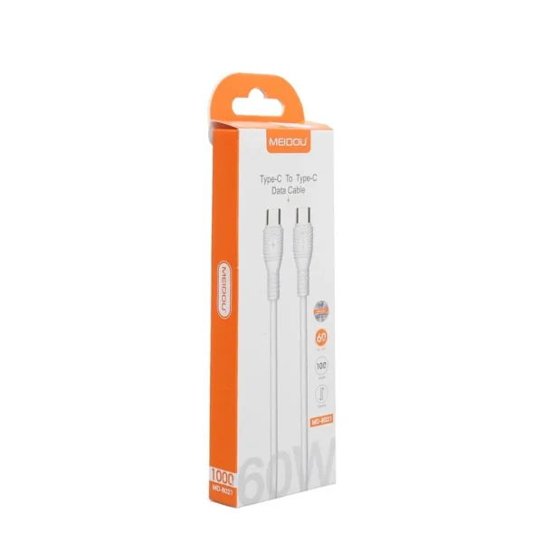کابل دیتا و شارژ تایپ سی به تایپ سی Meidou مدل MD-B021