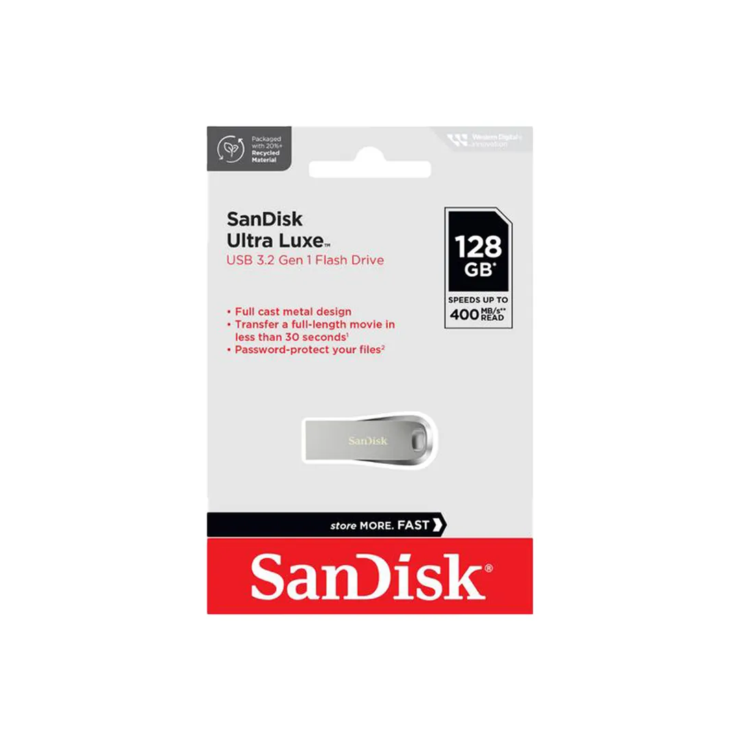 فلش سن دیسک مدل Ultra Luxe CZ74 ظرفیت 128 گیگابایت USB3.2