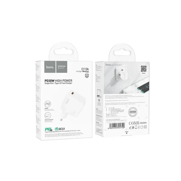 شارژر دیواری 30 وات هوکو مدل C112A PD