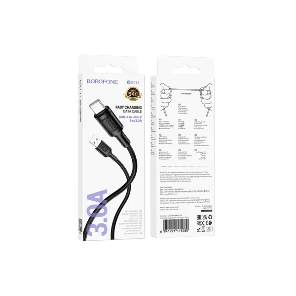 کابل شارژ USB به تایپ سی بروفون مدل BX111