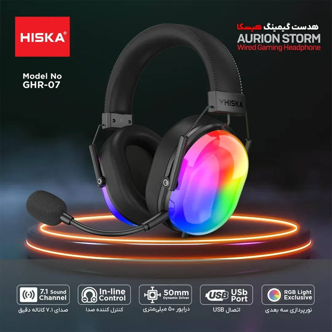 هدست گیمینگ سیمی هیسکا مدل GHR-07