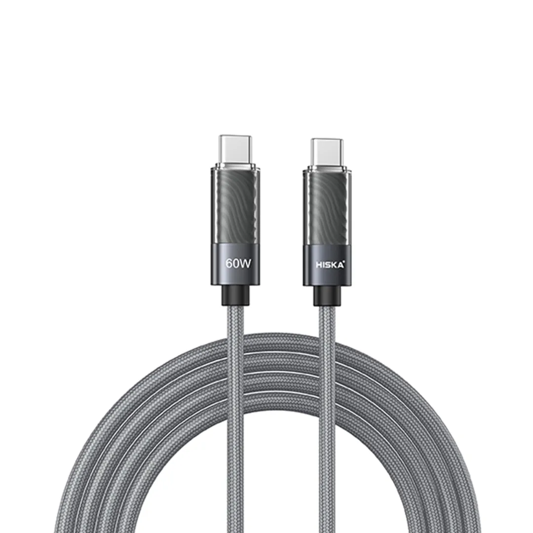 کابل شارژ و دیتا 60 وات دو سر Type-C هیسکا مدل LX-821CC