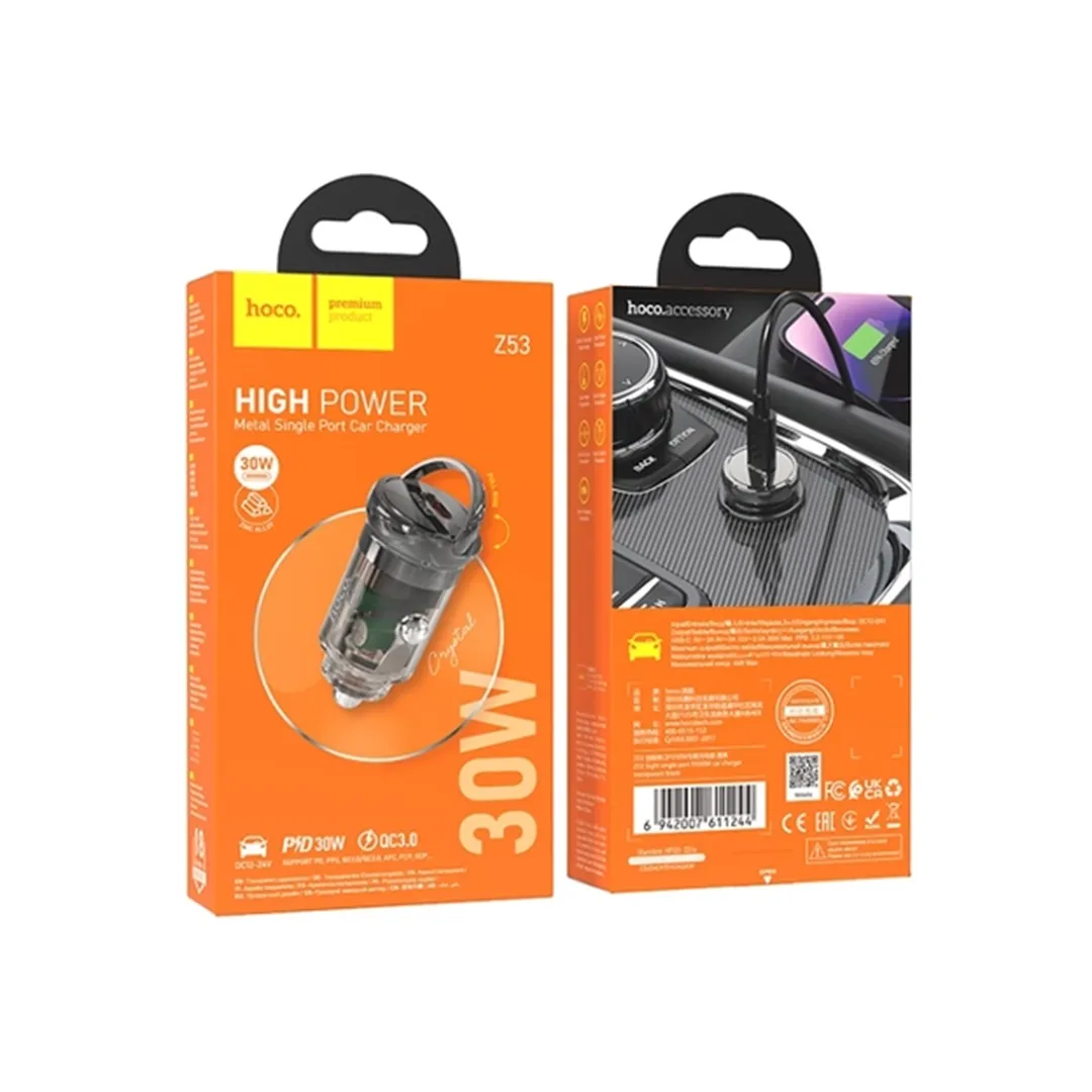 شارژر فندکی 30 وات هوکو مدل Z53