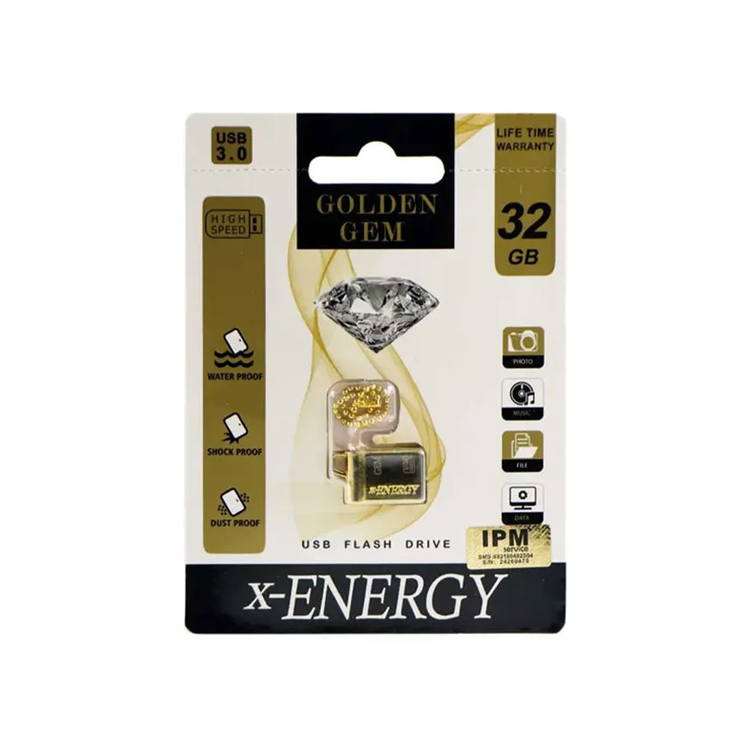 فلش مموری ایکس-انرژی مدل GOLDEN GEM ظرفیت 64 گیگابایت