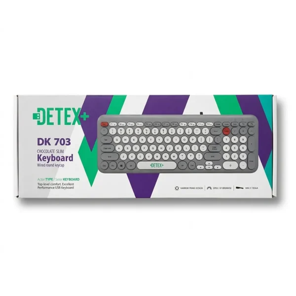 کیبورد سیمی دتکس پلاس مدل DK703
