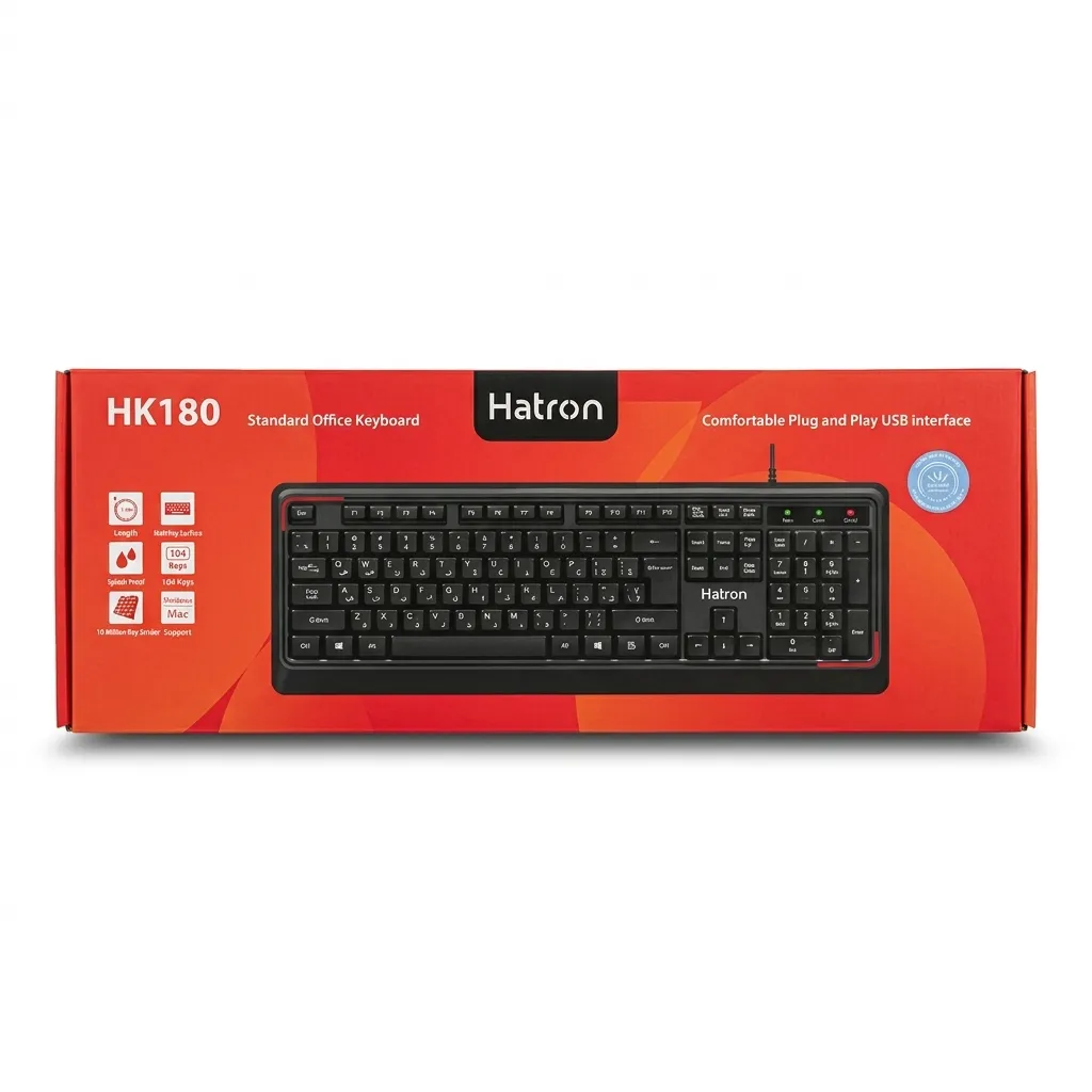 کیبورد سیمی هترون مدل HK180