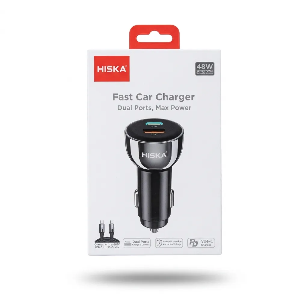 شارژر فندکی 48 وات هیسکا مدل CC-307Q