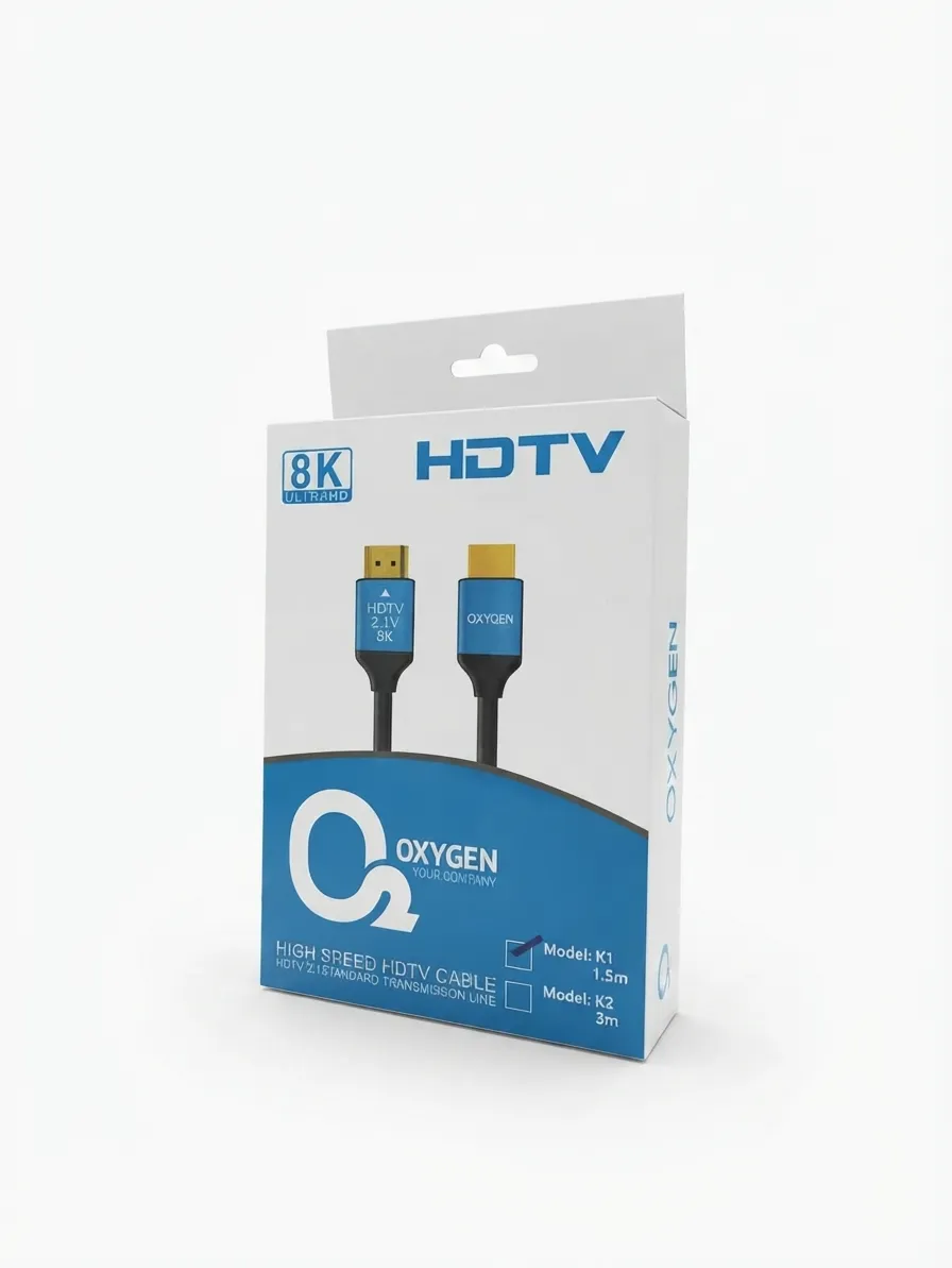 کابل HDMI اکسیژن 1.5 متر مدل K1 با کانکتورهای مقاوم و طراحی کاربردی
