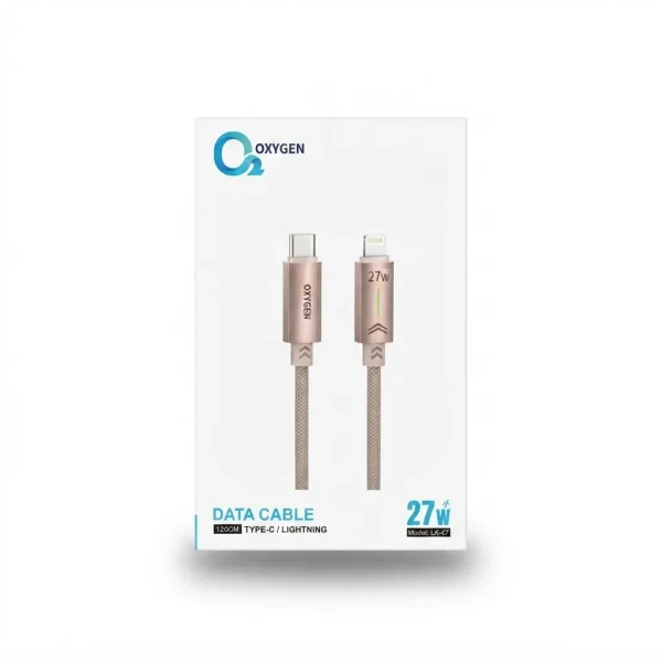 کابل دیتا و شارژ Type-C به لایتنینگ اکسیژن مدل LX-47