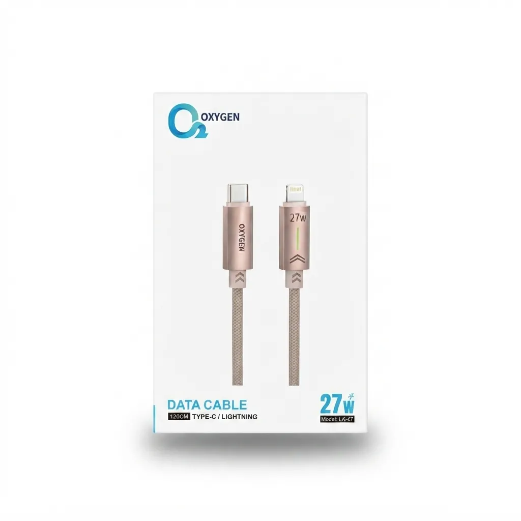 کابل دیتا و شارژ Type-C به لایتنینگ اکسیژن مدل LX-47