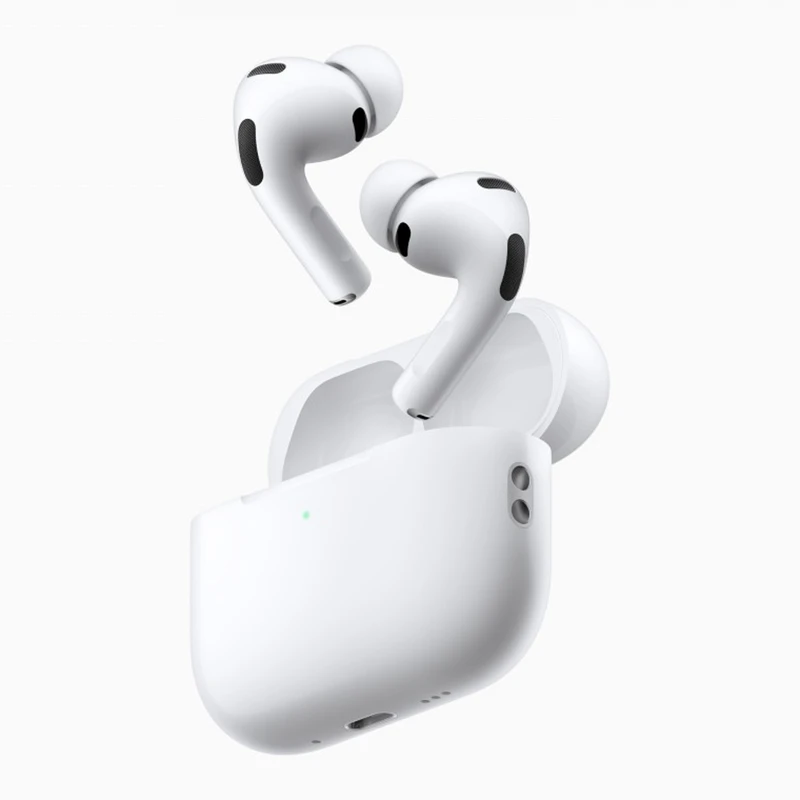 ایرپاد اپل Airpods Pro3 ANC فول‌کپی با کیس و ایربادهای معلق در هوا