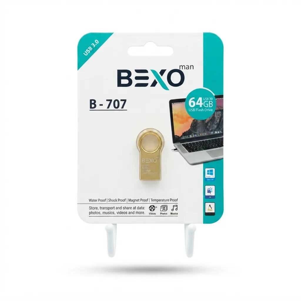 فلش مموری بکسو B-707 ظرفیت 64 گیگابایت USB3.0 با طراحی کوچک و کاربردی