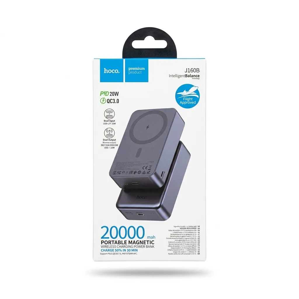 پاوربانک 20000 میلی آمپر هوکو مدل J160B
