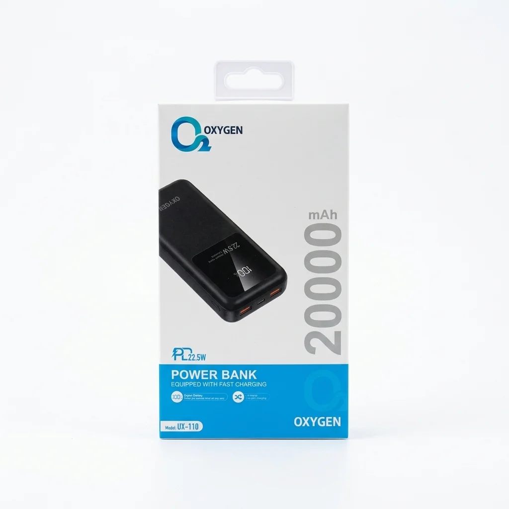 پاوربانک 22.5 وات اکسیژن ظرفیت 20000 میلی‌آمپر مدل OX-110