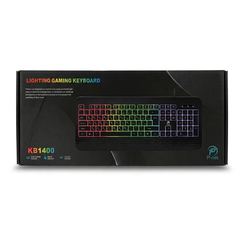 کیبورد RGB سیم دار پی نت مدل KB-1400