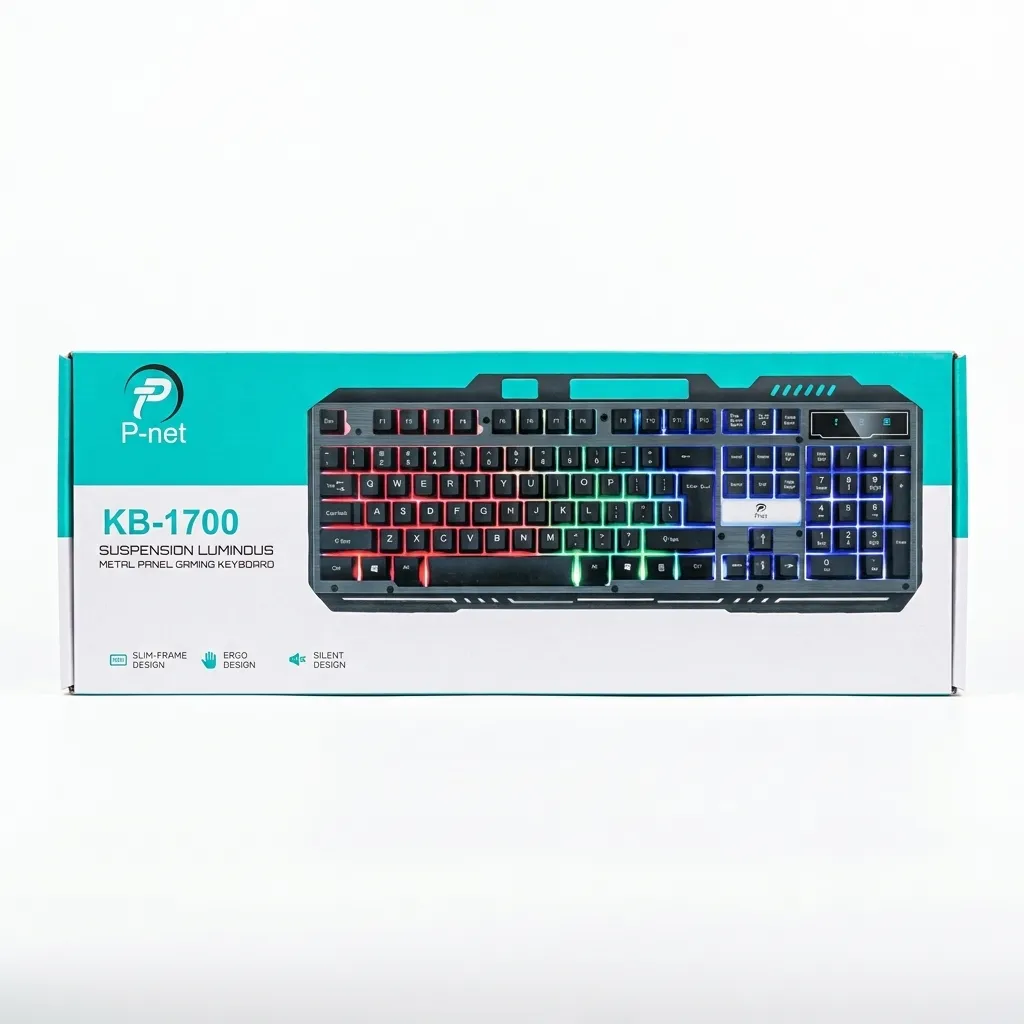 کیبورد RGB سیم دار پی نت مدل KB-1700