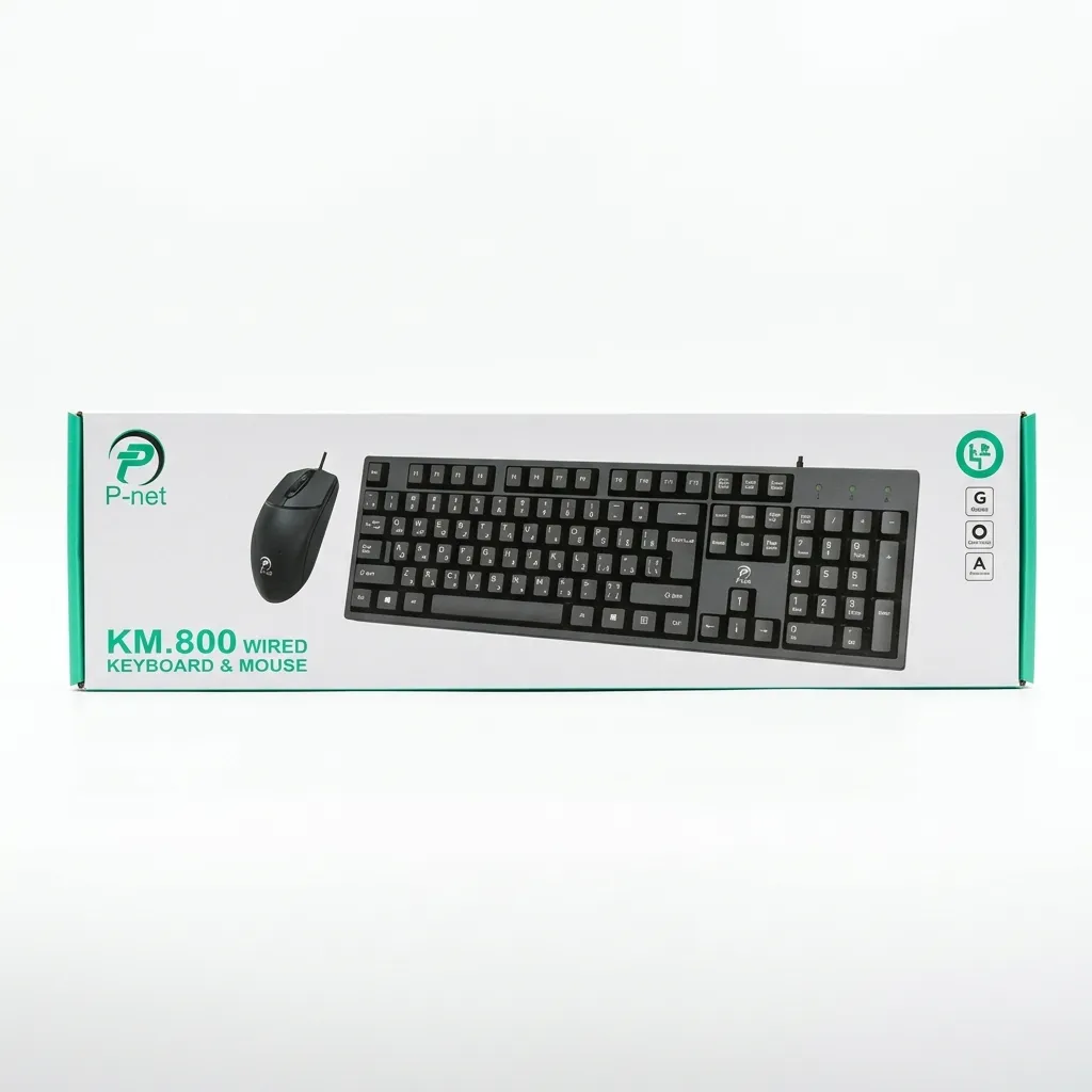 ست موس و کیبورد سیم دار پی نت مدل KM-800